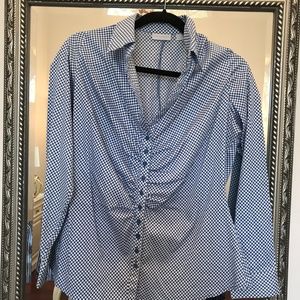 New York & Company polka dot blouse